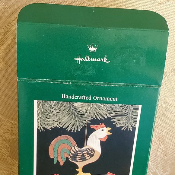 Vintage Hallmark Handcrafted Rooster Weathervane Ornament Made in 1989 - Picture 5 of 7